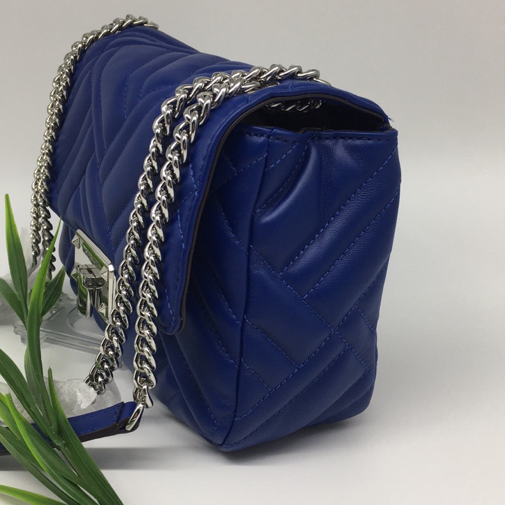 MICHAEL KORS Flap Peyton MD Quilted Shldr Cobalt - Picture 3 of 8